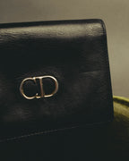 "Christian Dior" 80's-90's Black and red bifold wallet