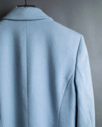 “CELINE “ beautiful shaped sky blue tailored jacket