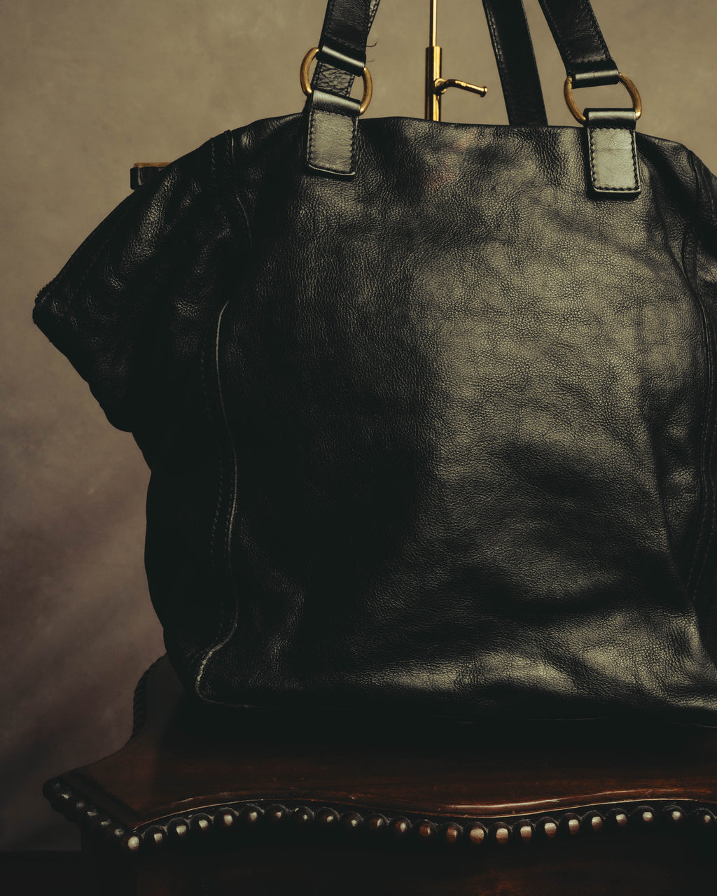 "Yves Saint Laurent" 00's-10's Slouchy leather downtown tote bag