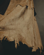 “DOLCE&GABBANA” 1999-2003 Distressed suede patchwork maxi skirt