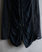 "JEAN PAUL GAULTIER MAILLE FEMME" Sheer shirring design design half pants