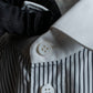 "YVES SAINT LAURENT" Fine pitch stripe pattern clerical design shirt