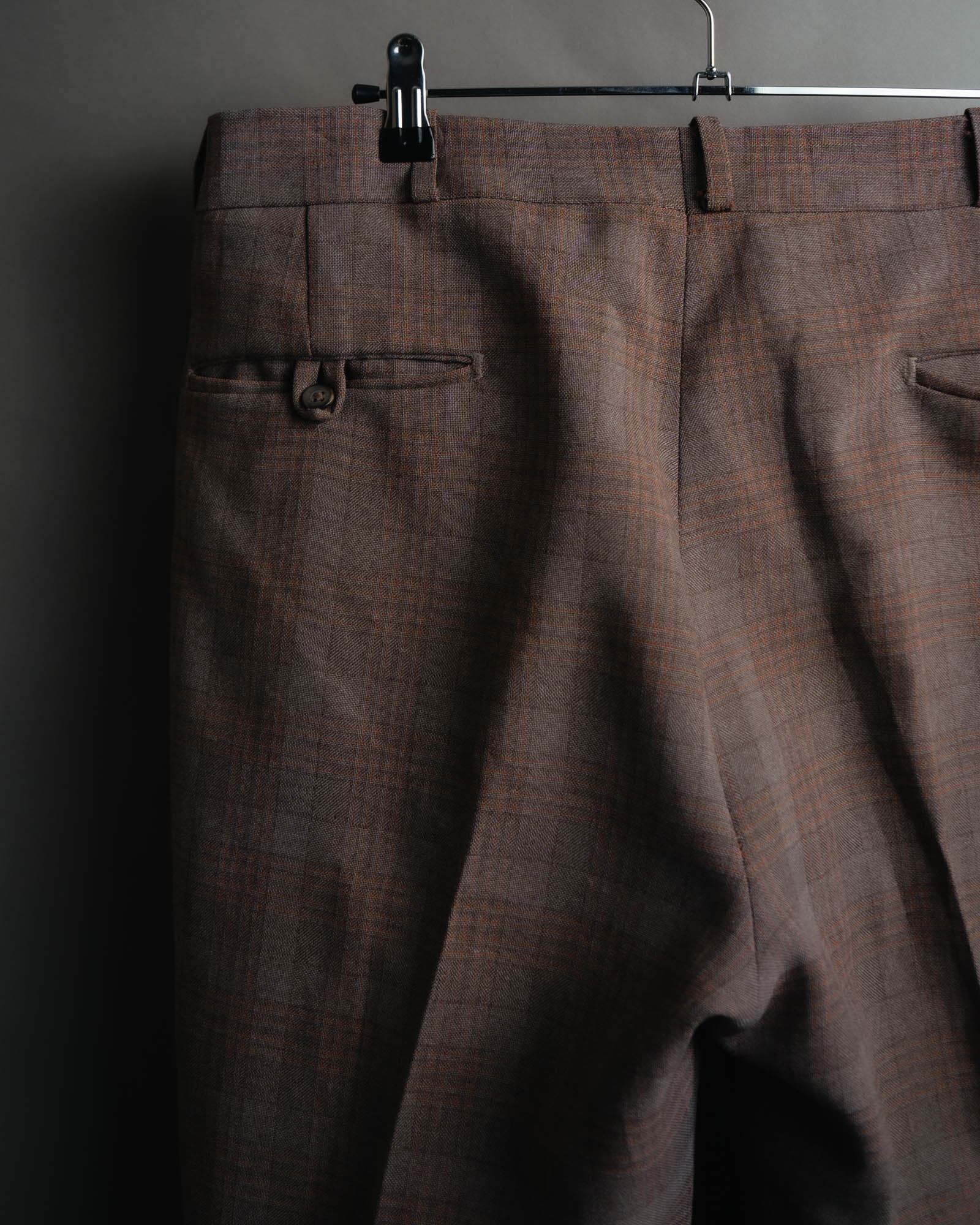 -MOOD MILLÉSIMES- “FARAH” 70’s-80’s plaid slacks with coin pocket