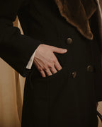 -SPECIAL- "Max Mara"
90’s Detachable fur collar virgin wool long coat