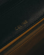"CELINE" 70's-80's Classic horsebit leather shoulder handbag