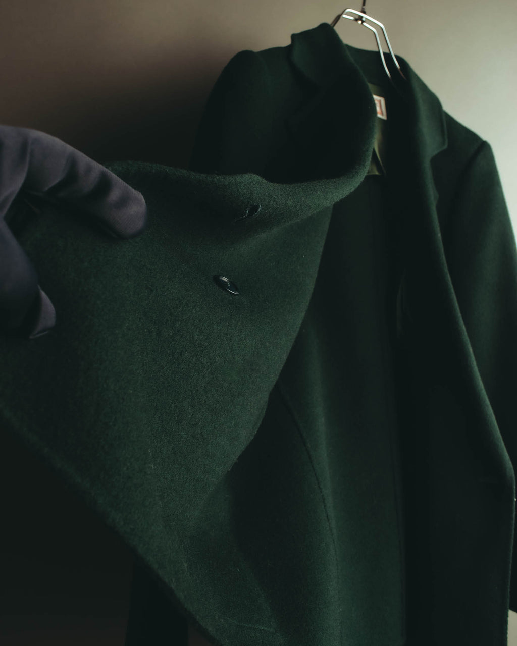 "Yves Saint Laurent" late 80's-early 90's Structured wool mohair double breasted coat