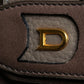 "Delvaux" Front D metal charm design horizontal leather shoulder bag