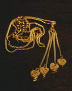 “Christian Dior” 00’s Dior heart charm tassel necklace