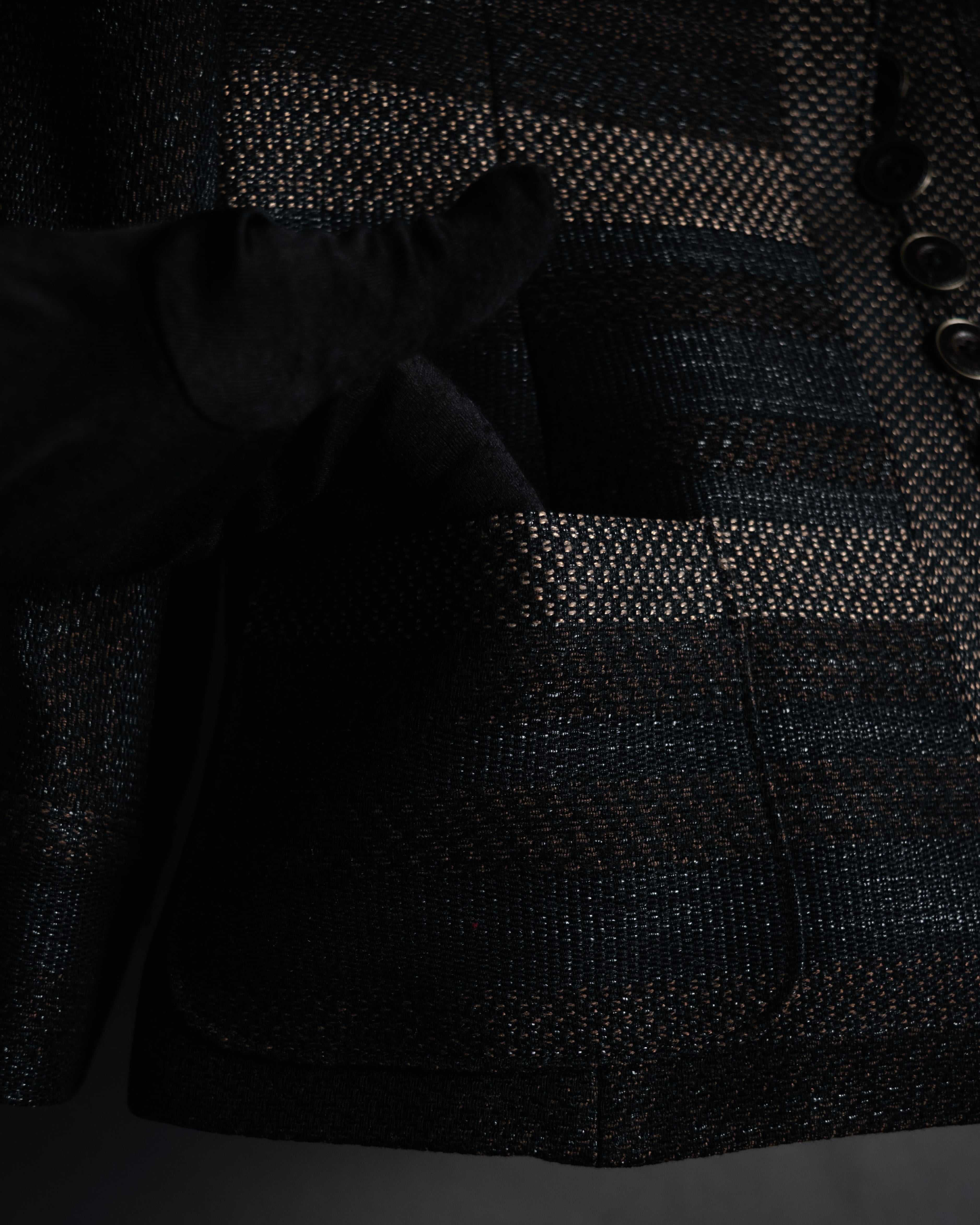 “TAE ASHIDA” 2008-2015 Structured border tweed jacket