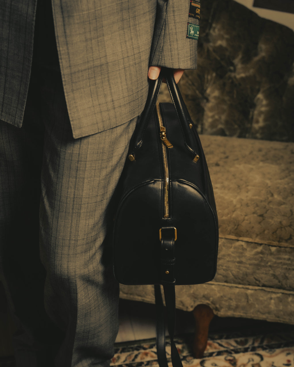 -SPECIAL- “Saint Laurent” 2012-2016 Classic Duffle 12 smooth calfskin bag