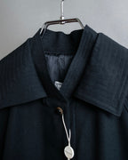 "GIANNI VERSACE" Soutien collar docking mid length wool coat