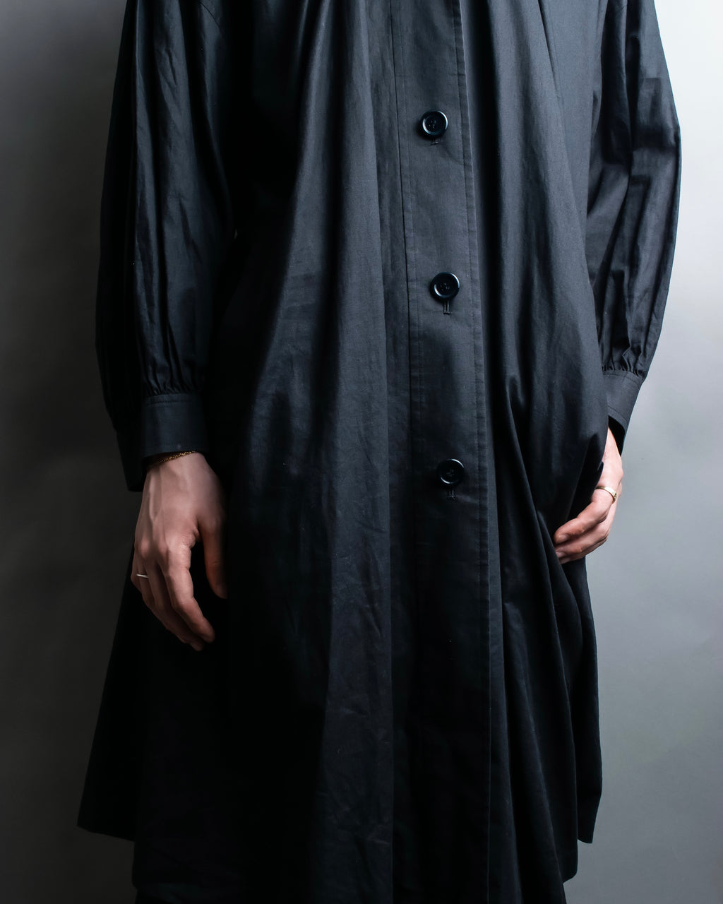 "YVES SAINT LAURENT" Black mode style shirt coat