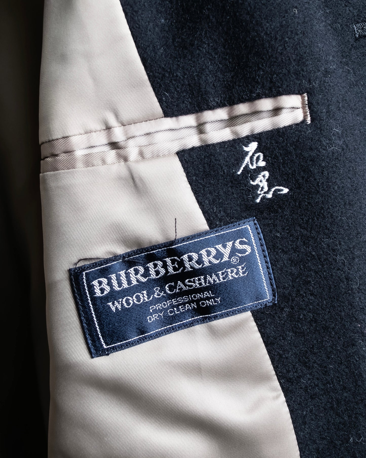 "BURBERRYS" Fly front cashmere blend soutien collar coat