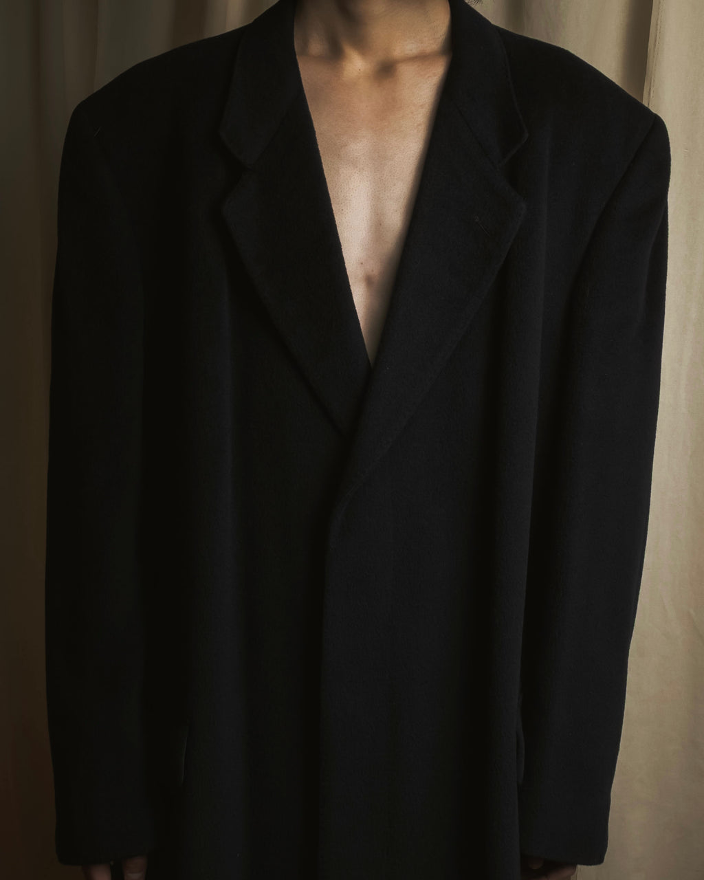 "VALENTINO GARAVANI UOMO" 80’s-90’s Cashmere blend tailored coat