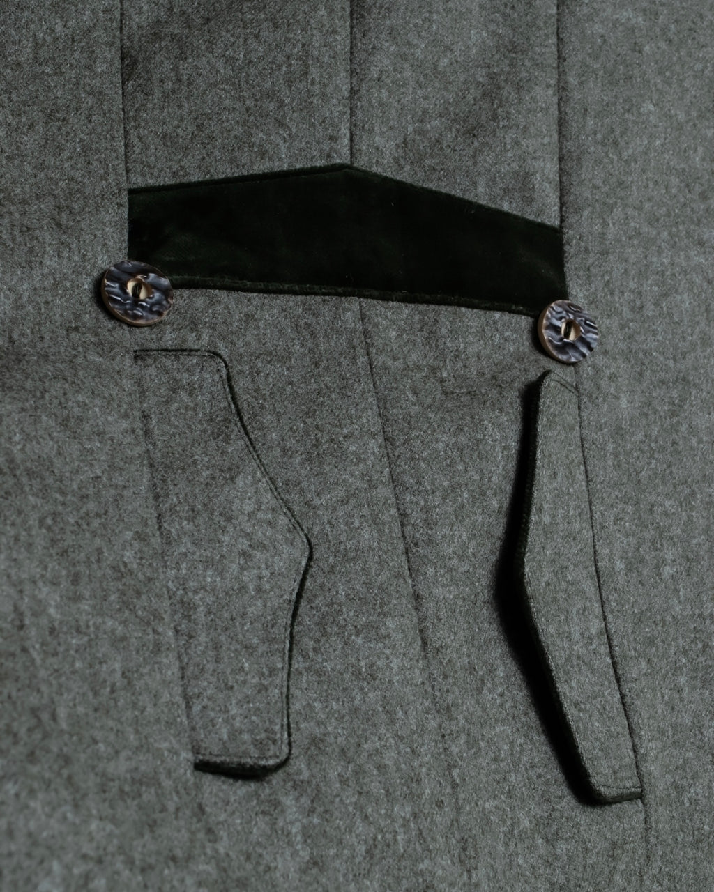 Vintage velor switching Tyrolean tailored jacket