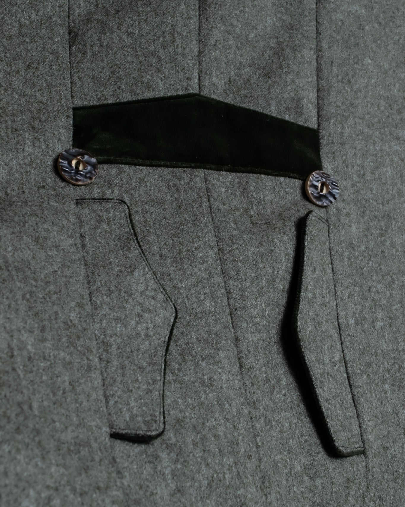 Vintage velor switching Tyrolean tailored jacket