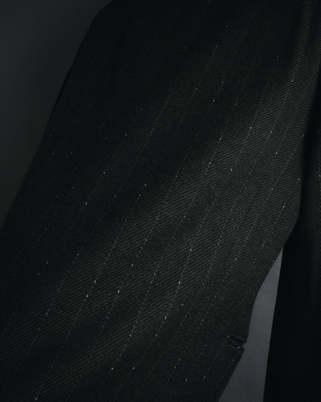 "Yves Saint Laurent diffusion hommes" 80’s-90’s structured glitter pinstripe wool suit set-up