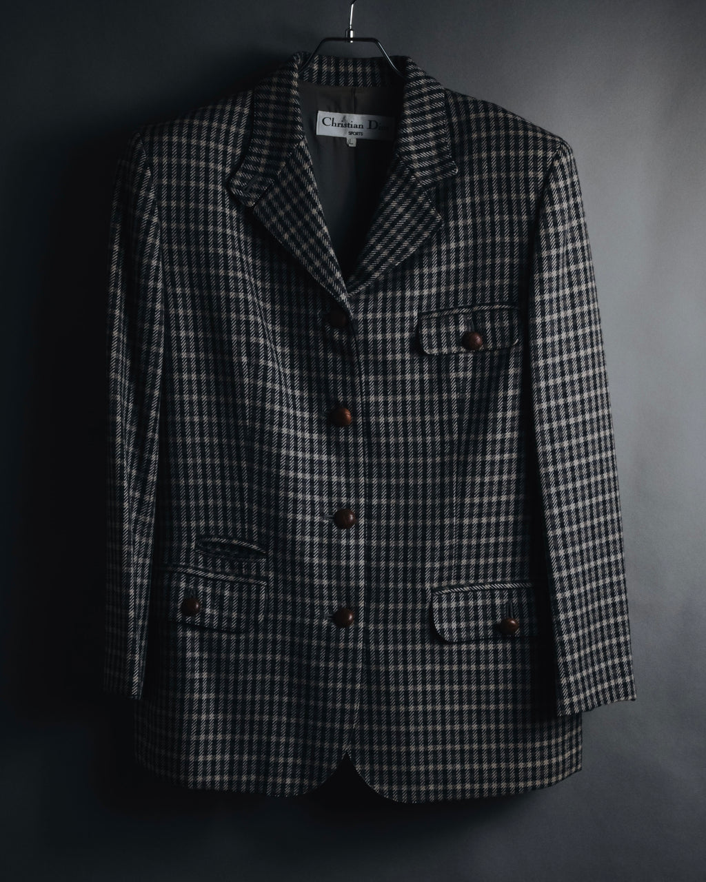 "Christian Dior SPORTS" 80’s-90’s british check tweed jacket