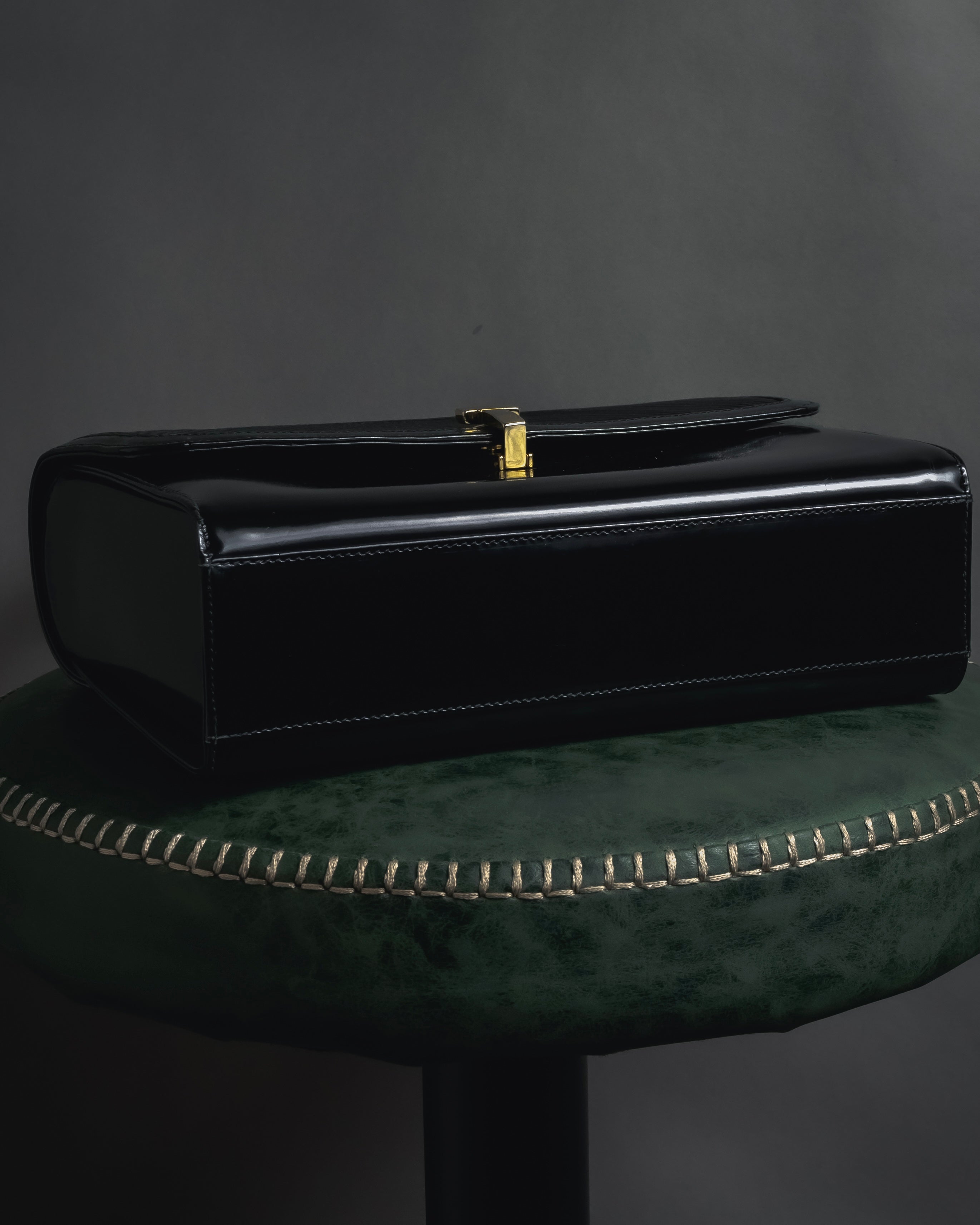 "Tiffany & Co." 80’s-90’s Structured ribbed leather top-handle bag