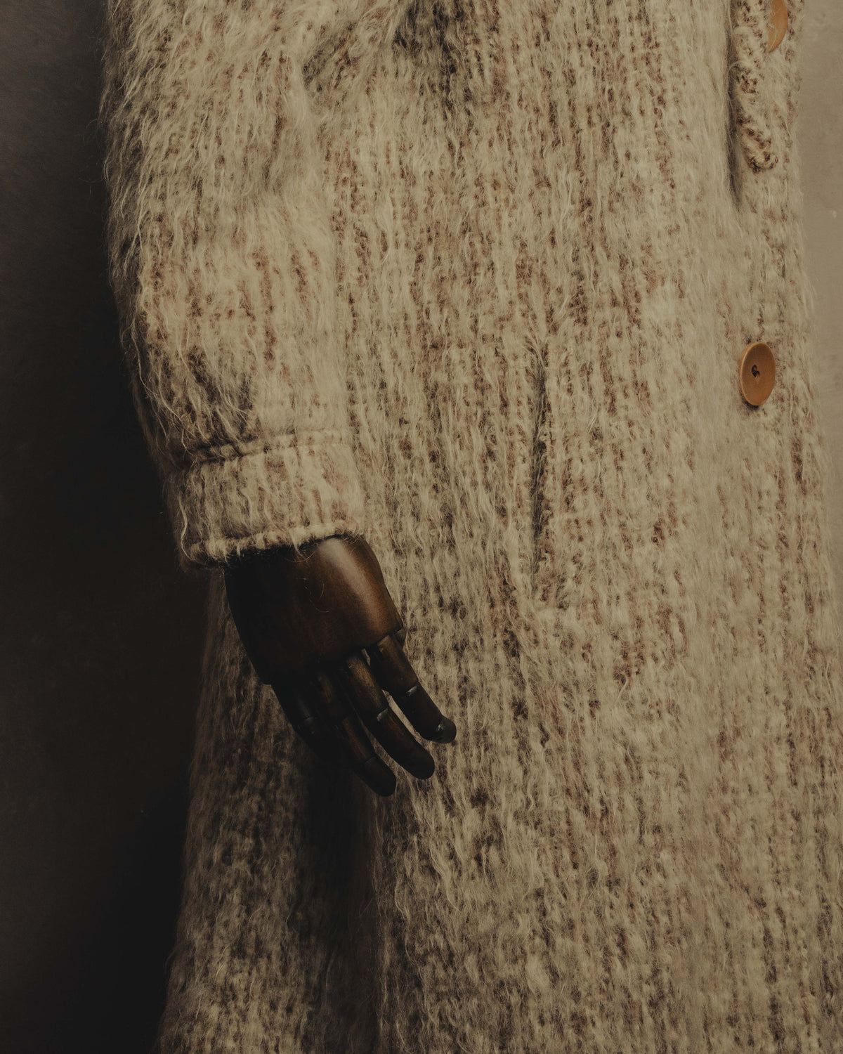 “Vintage” 80’s Shaggy textured long knit coat