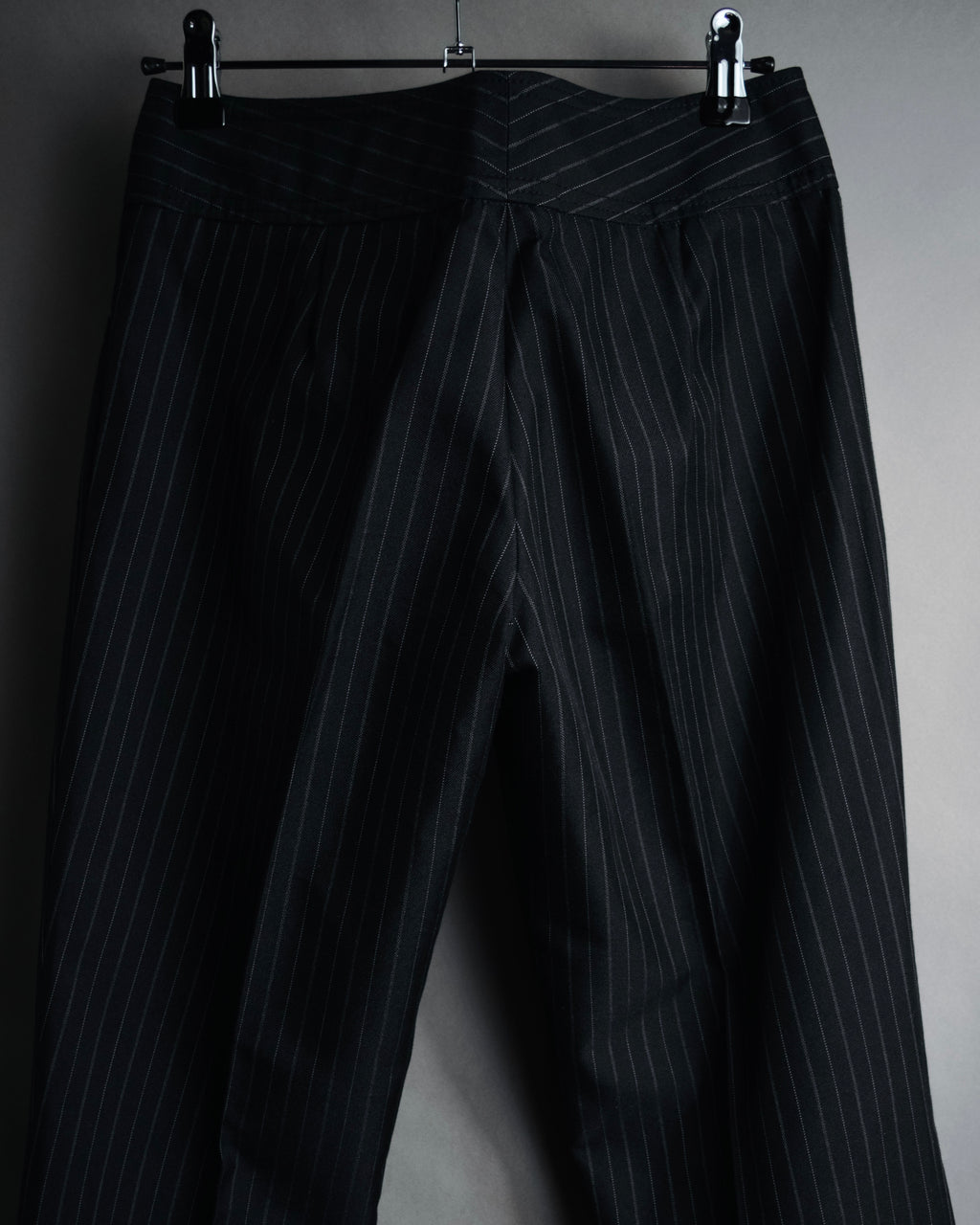 "GUCCI" 90’s-00’s signature hardware pinstripe wool slacks