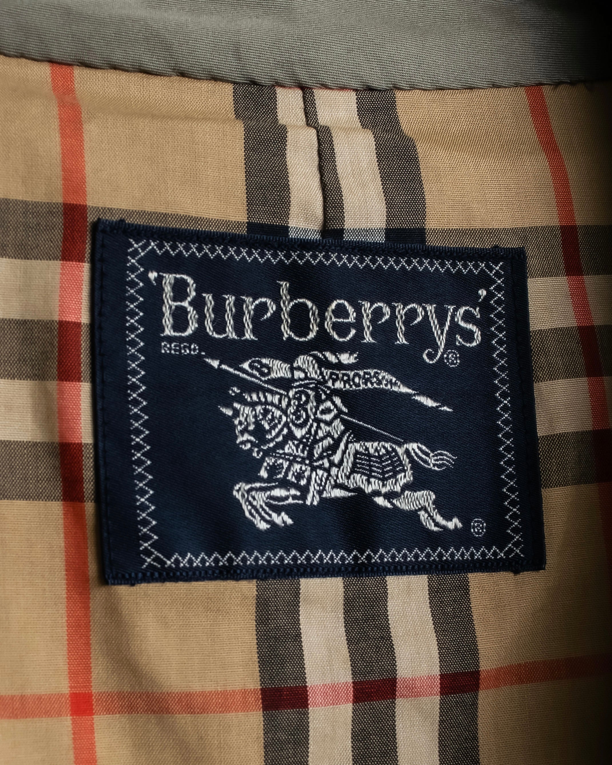 "Burberrys" Dark khaki belted trench coat