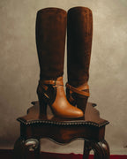 -SPECIAL- “Ralph Lauren” 2010’s-20’s Sareena washed vachetta long boots