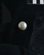 "VALENTINO MISS V" Late 80s botanical lace polo shirt