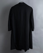 "Y's" Sharp lapel draping tailored coat