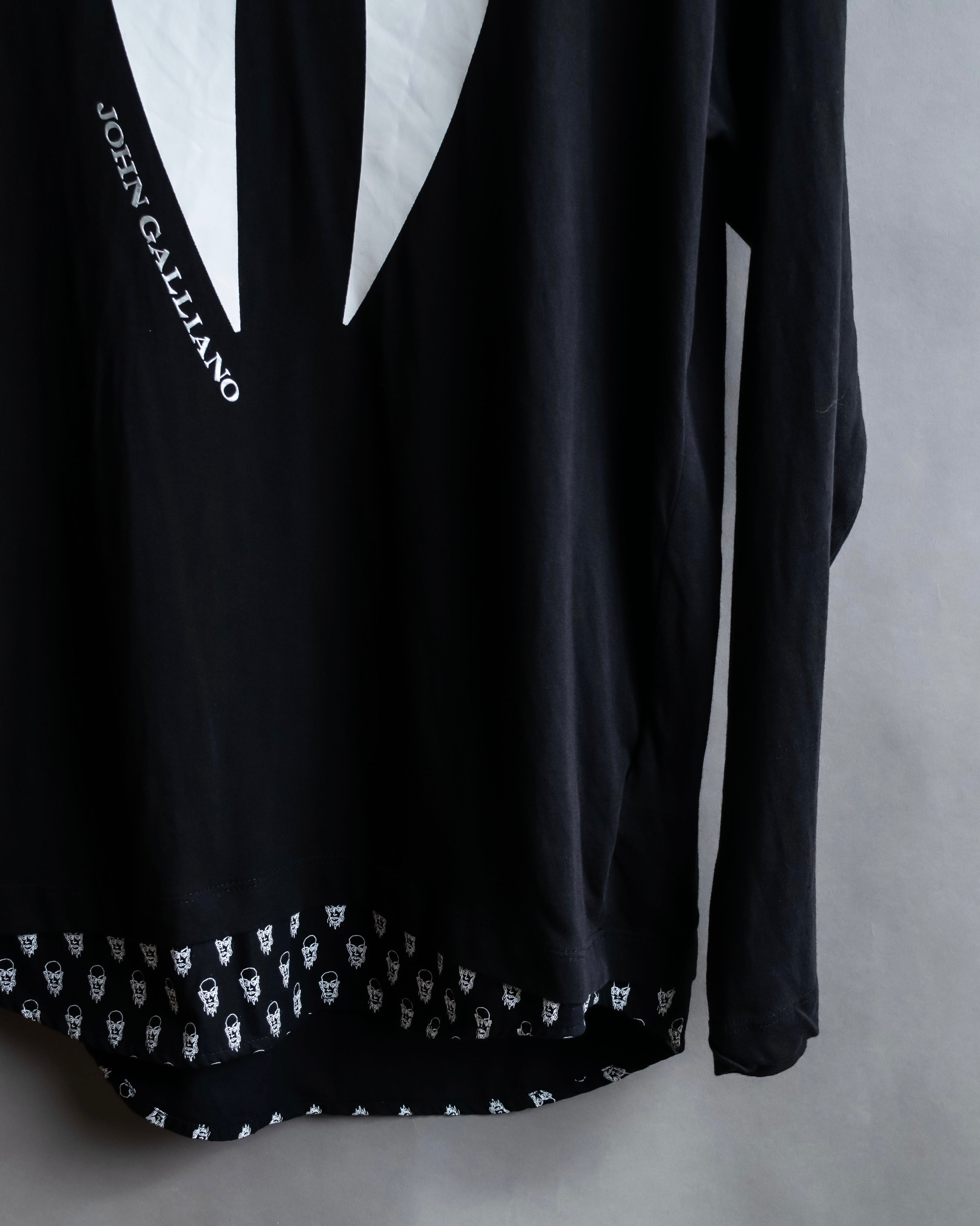 "John Galliano" Tie motif trompe l'oeil design pullover