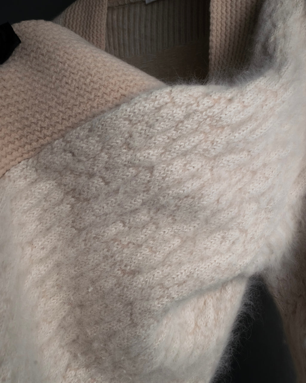 "Chloe" Angora mix standing up long cardigan