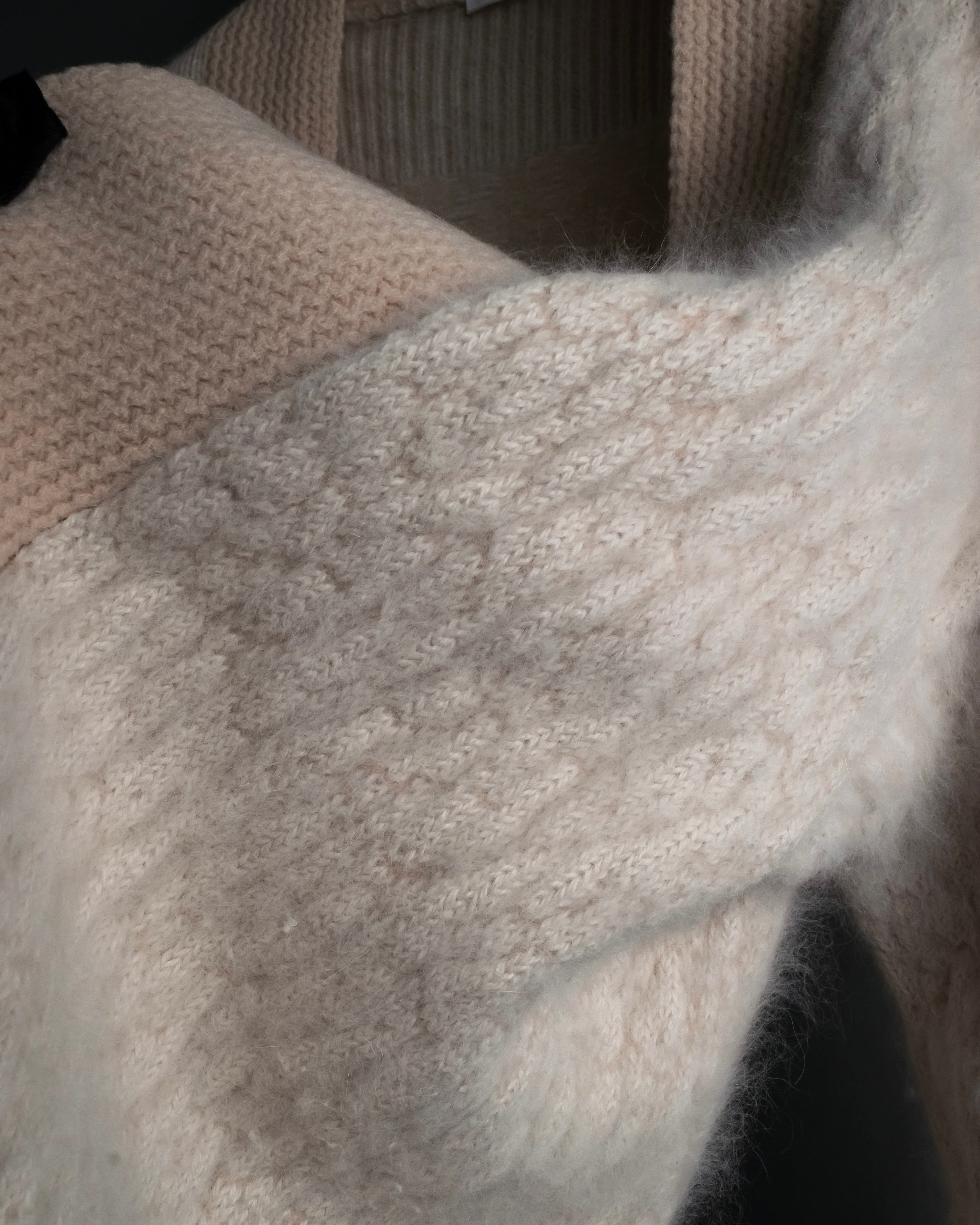 "Chloe" Angora mix standing up long cardigan