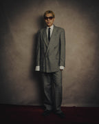 -MOOD MILLÉSIMES- 80’s-90’s Prince of Wales check wool double-breasted setup suit
