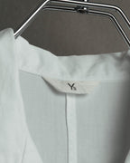"Y's" 90's-00's Open collar long cotton shirt coat