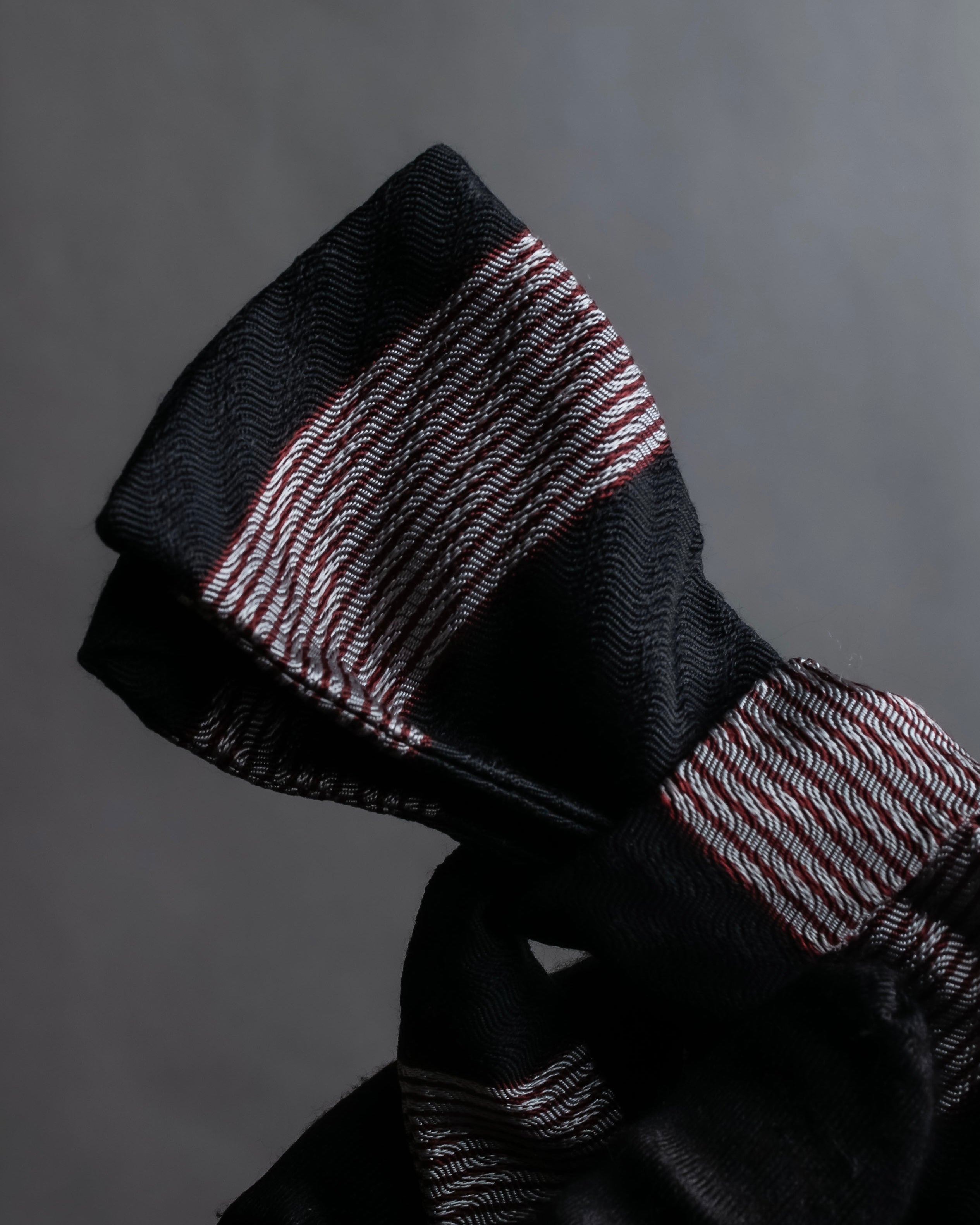 "DRIES VAN NOTTEN" Herringbone striped silk bow tie