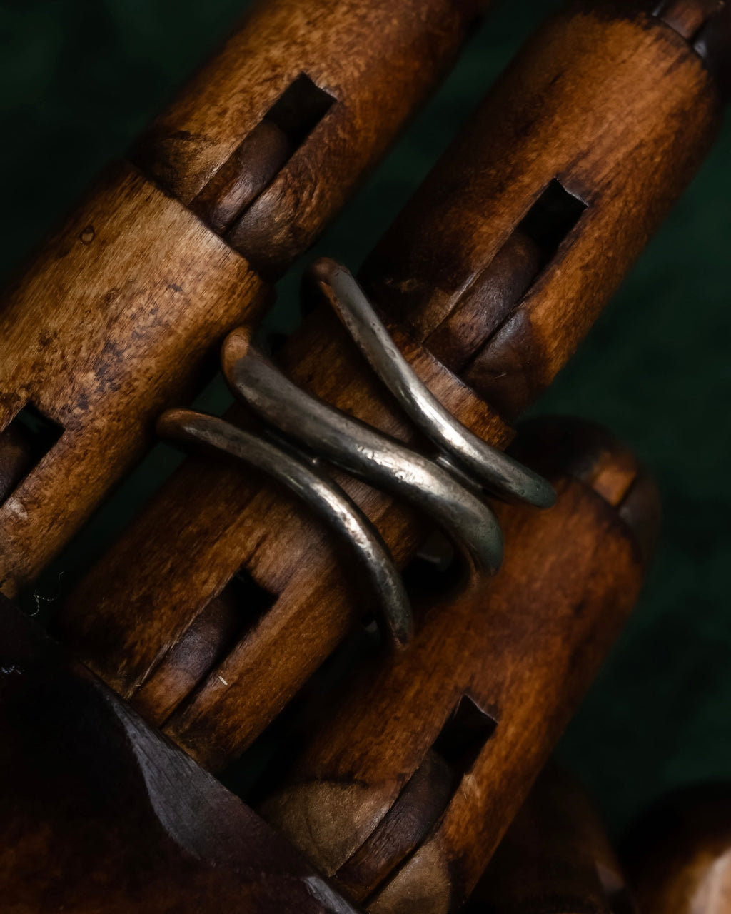 "agete" Three curves organic design silver925 ring