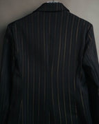 -SPECIAL-“SAINT LAURENT” 18's- Modern pinstripe double breasted jacket