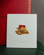 “Cartier“ 80’s-90’s Timepiece motif silk scarf