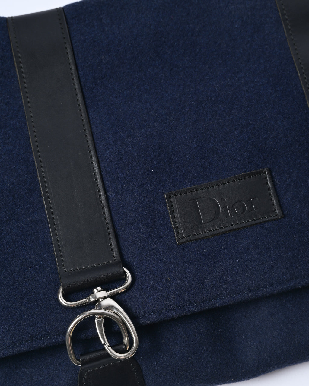 Christian Dior/ Felt Travel Organizer Clutch Bag Navy