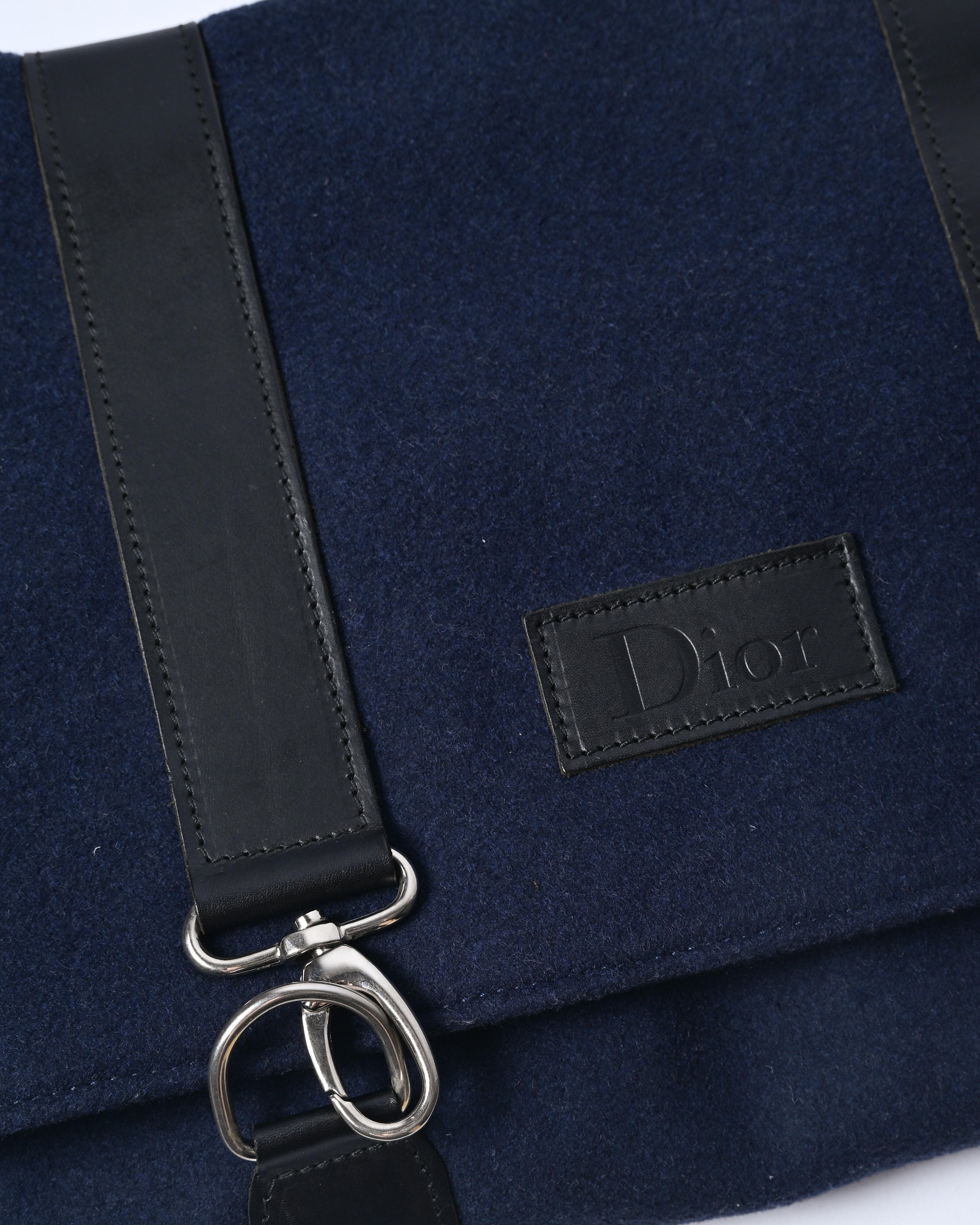Christian Dior/ Felt Travel Organizer Clutch Bag Navy