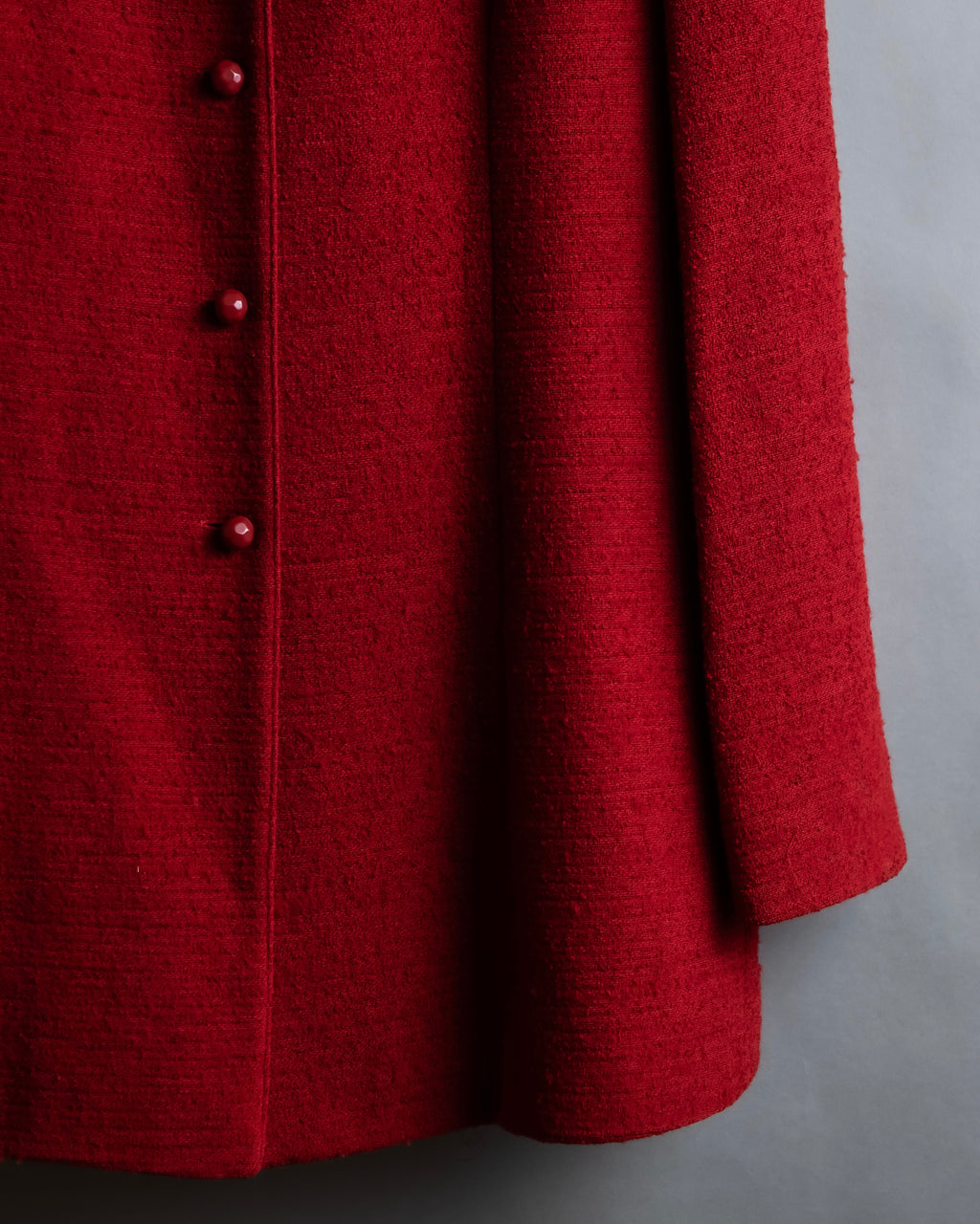 "Salvatore Ferragamo" Vivid red color wool mix tailored jacket