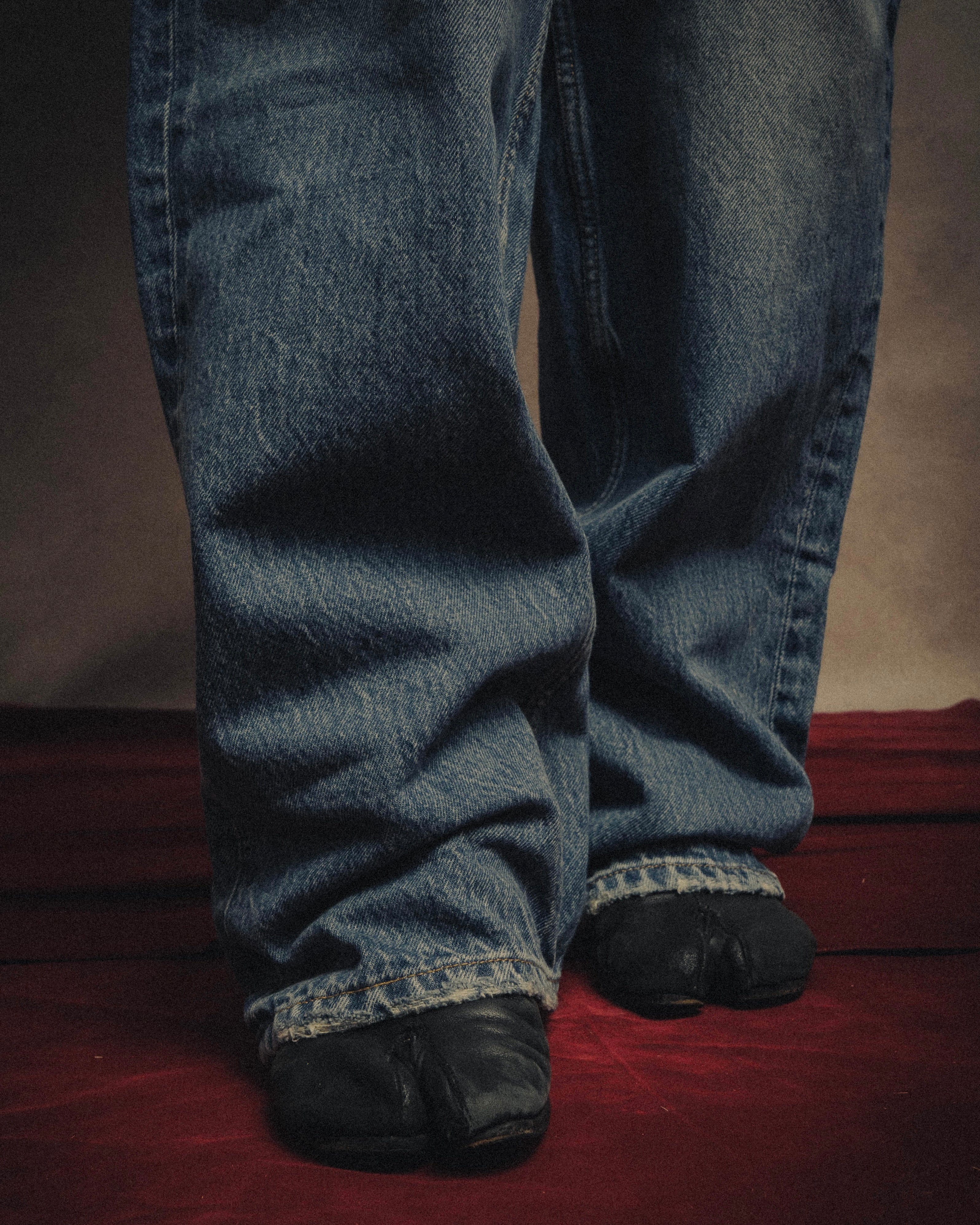 -SPECIAL- “SAINT LAURENT” 2023’s Long extreme baggy faded denim jeans