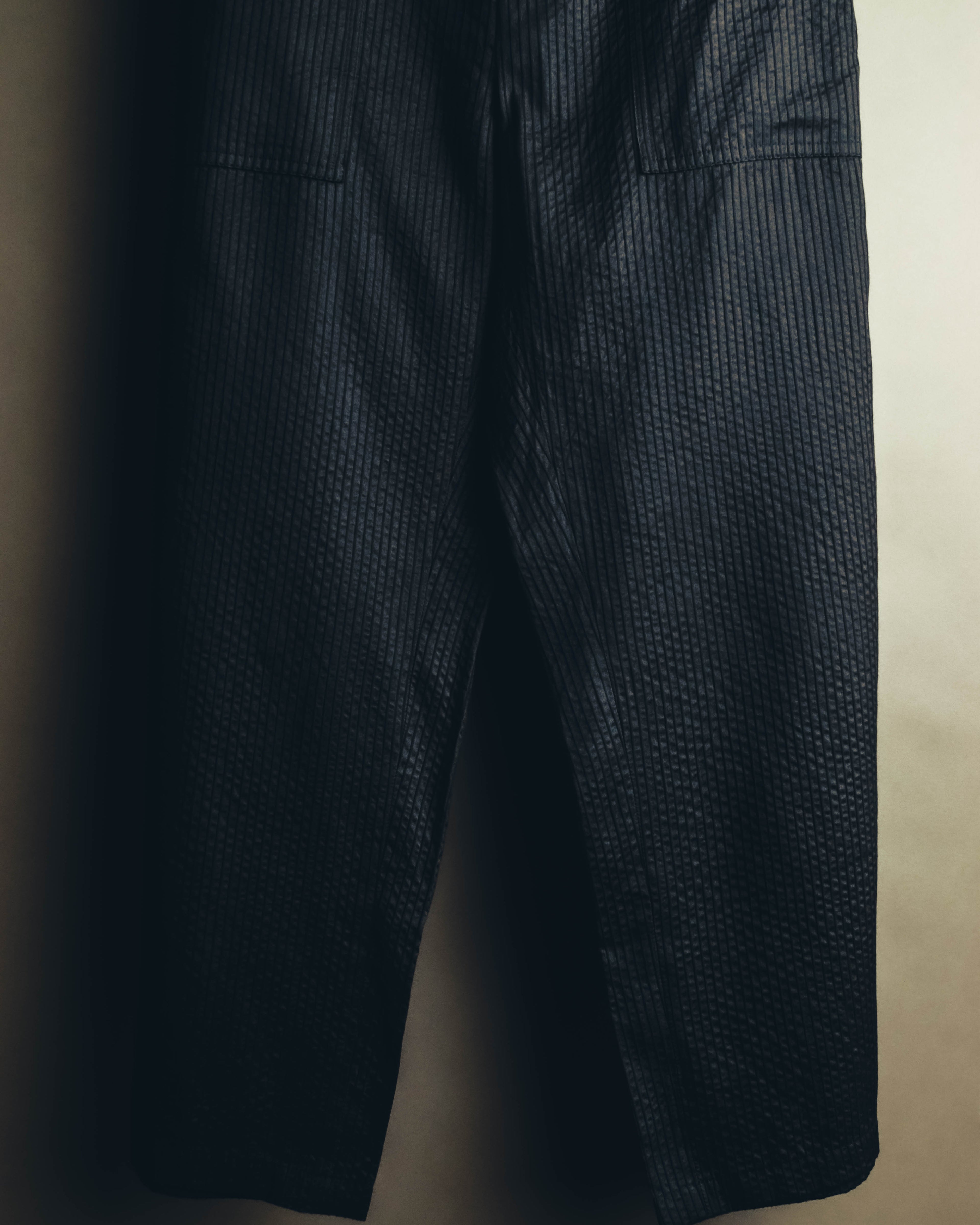 "Christian Dior" 20's Sheer striped silk cotton wide-leg trousers