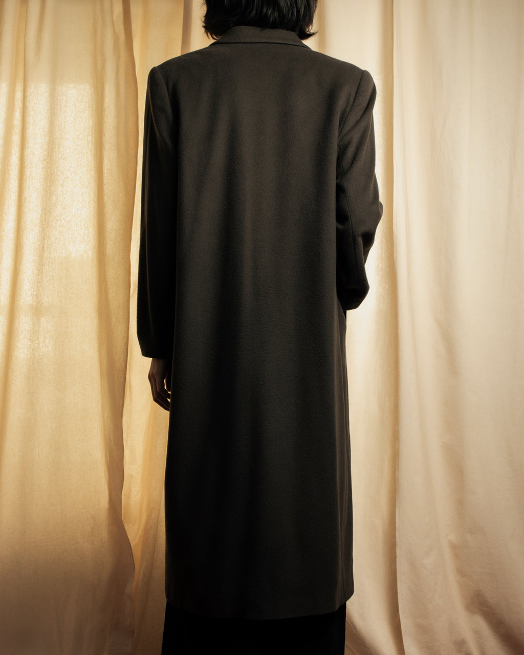 "Vintage 100% pure cashmere long chester coat"