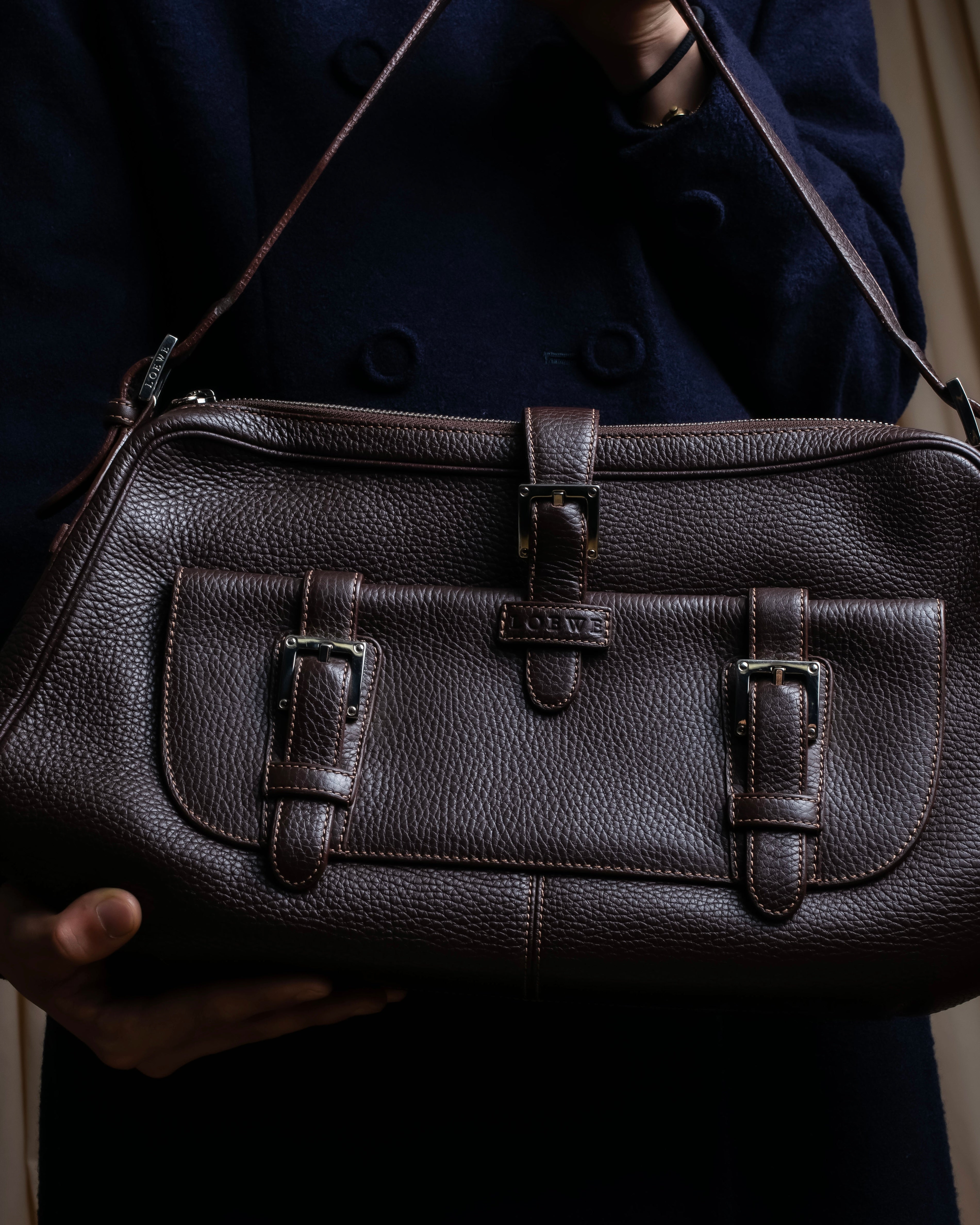 "LOEWE" Senda Brown Leather Handbag