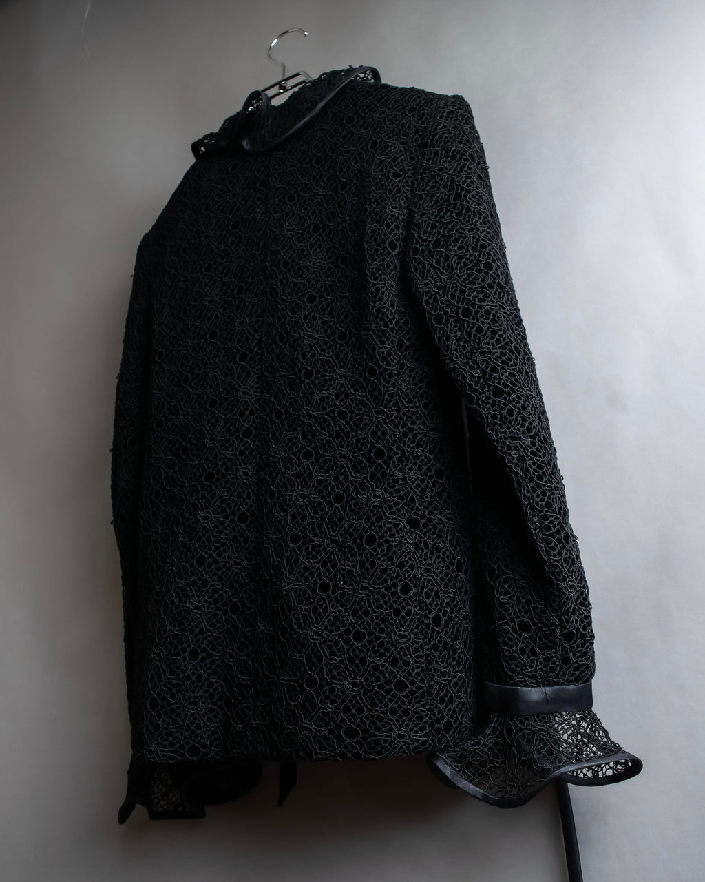 "JEAN-LOUIS SCHERRER" Lace frill design ribbon attached jacket