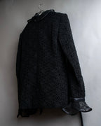 "JEAN-LOUIS SCHERRER" Lace frill design ribbon attached jacket
