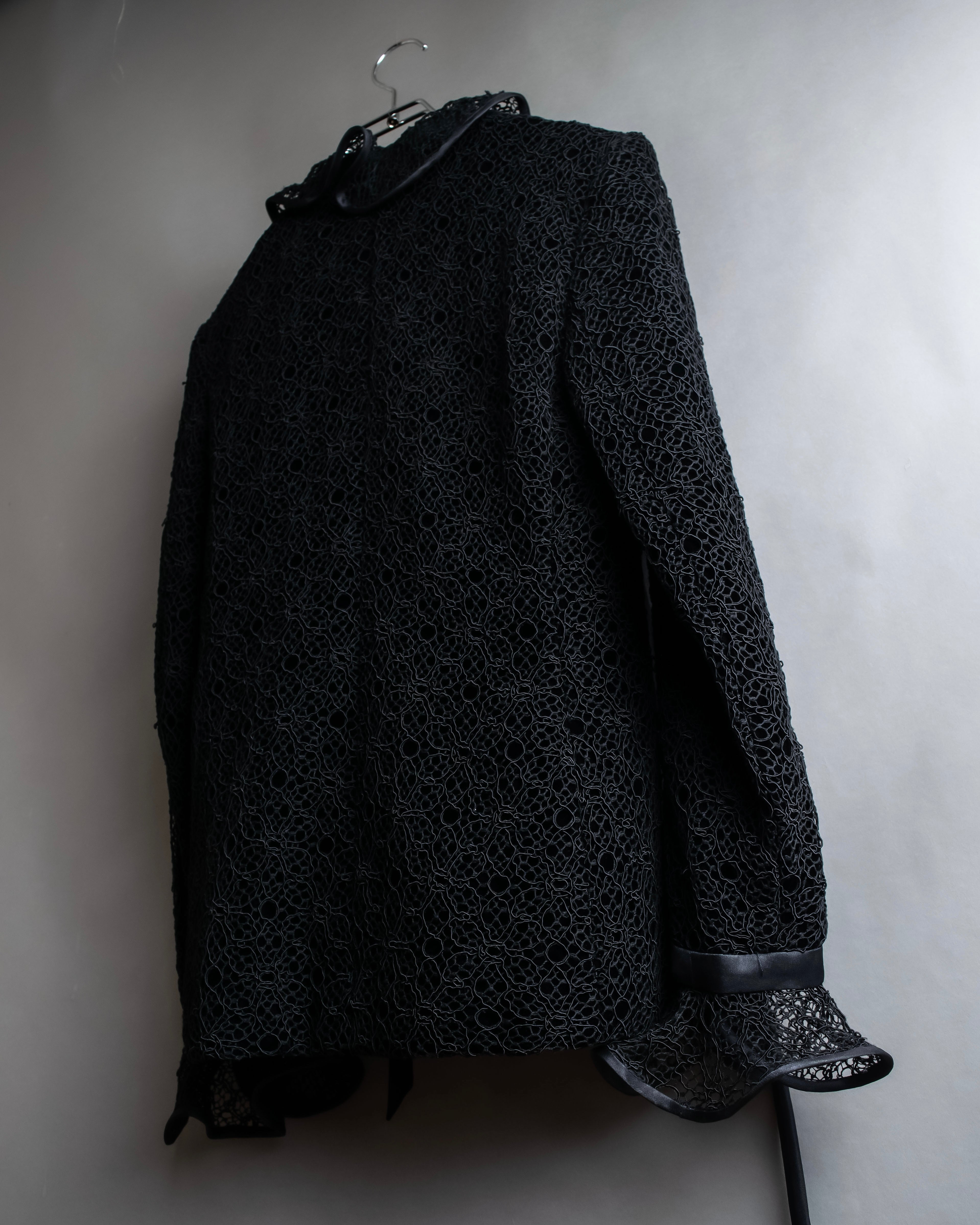 "JEAN-LOUIS SCHERRER" Lace frill design ribbon attached jacket