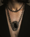 "VALENTINO GARAVANI" 2010’s dark romantic statement necklace＆belt