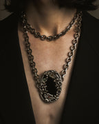 "VALENTINO GARAVANI" 2010’s dark romantic statement necklace＆belt